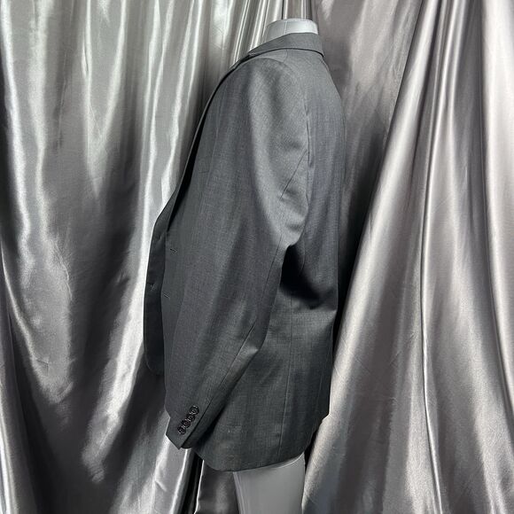 Lauren Ralph Lauren Mens Suit Jacket 50R Black Label Blazer Gray Wool Blend Prom - Picture 8 of 17